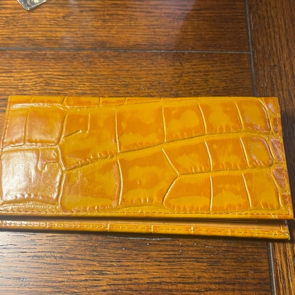 Bags Genuine Leather Yellow Crocodile Checkbook Cover Poshmark